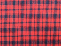 N690 Red Poly.Cotton Yarn Dyed Checks
