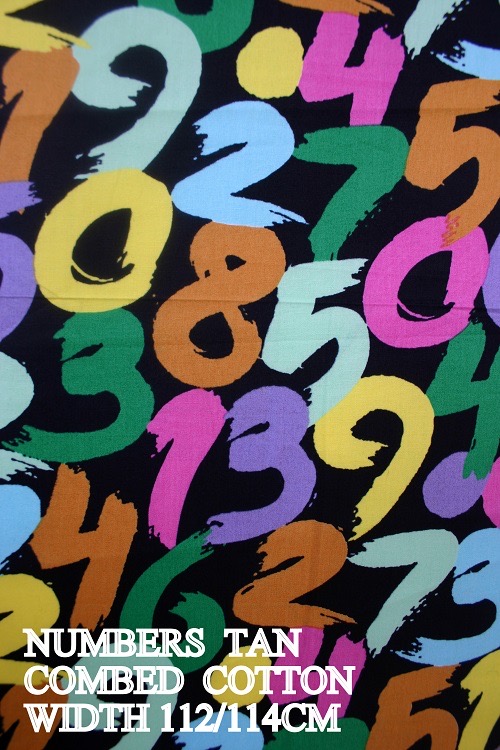 NUMBERS TAN COTTON